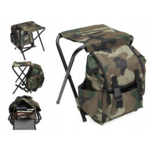 3in1 Kalastustool + Seljakott + Kott Fishing chair with backpack folding bag 3in1 military color